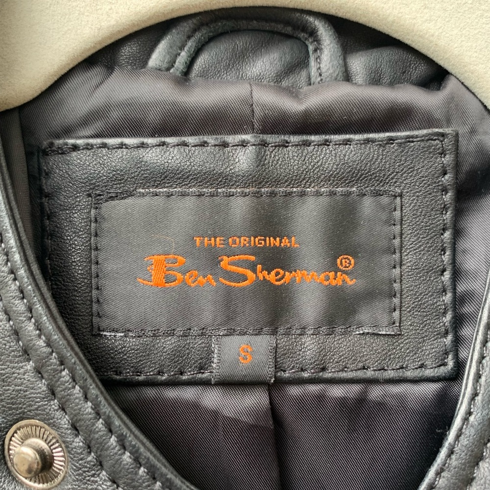 Ben Sherman genuine leather jacket, double zip closure - Picture 11 of 16